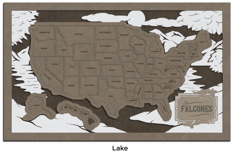 Lake Travel Tracking Map