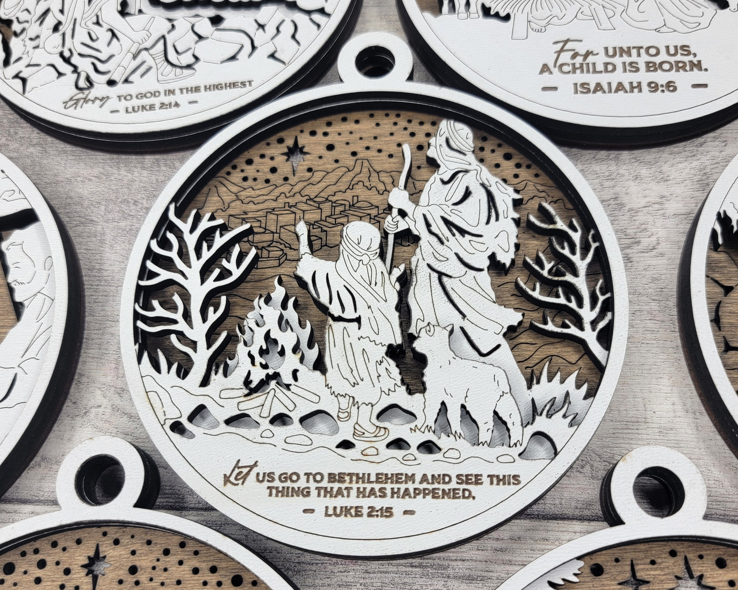 A King is Born Ornament - Let Us Go to Bethlehem