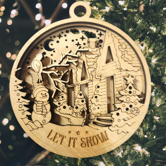 3D Let it Snow Ornament