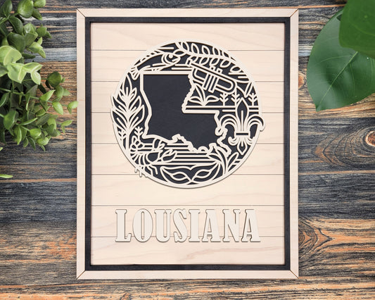 Louisiana State Heritage Frame Pop Sign