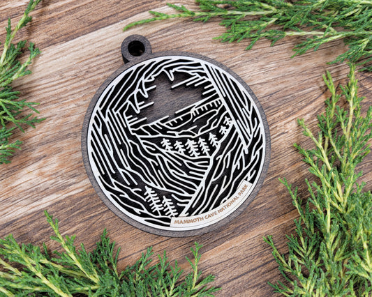 Mammoth Cave National Park Line Art Ornament