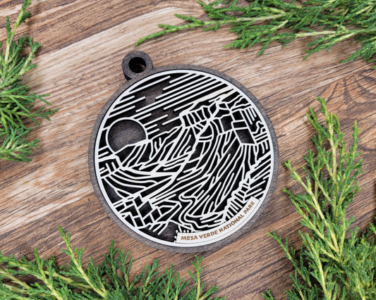 Mesa Verde National Park Line Art Ornament