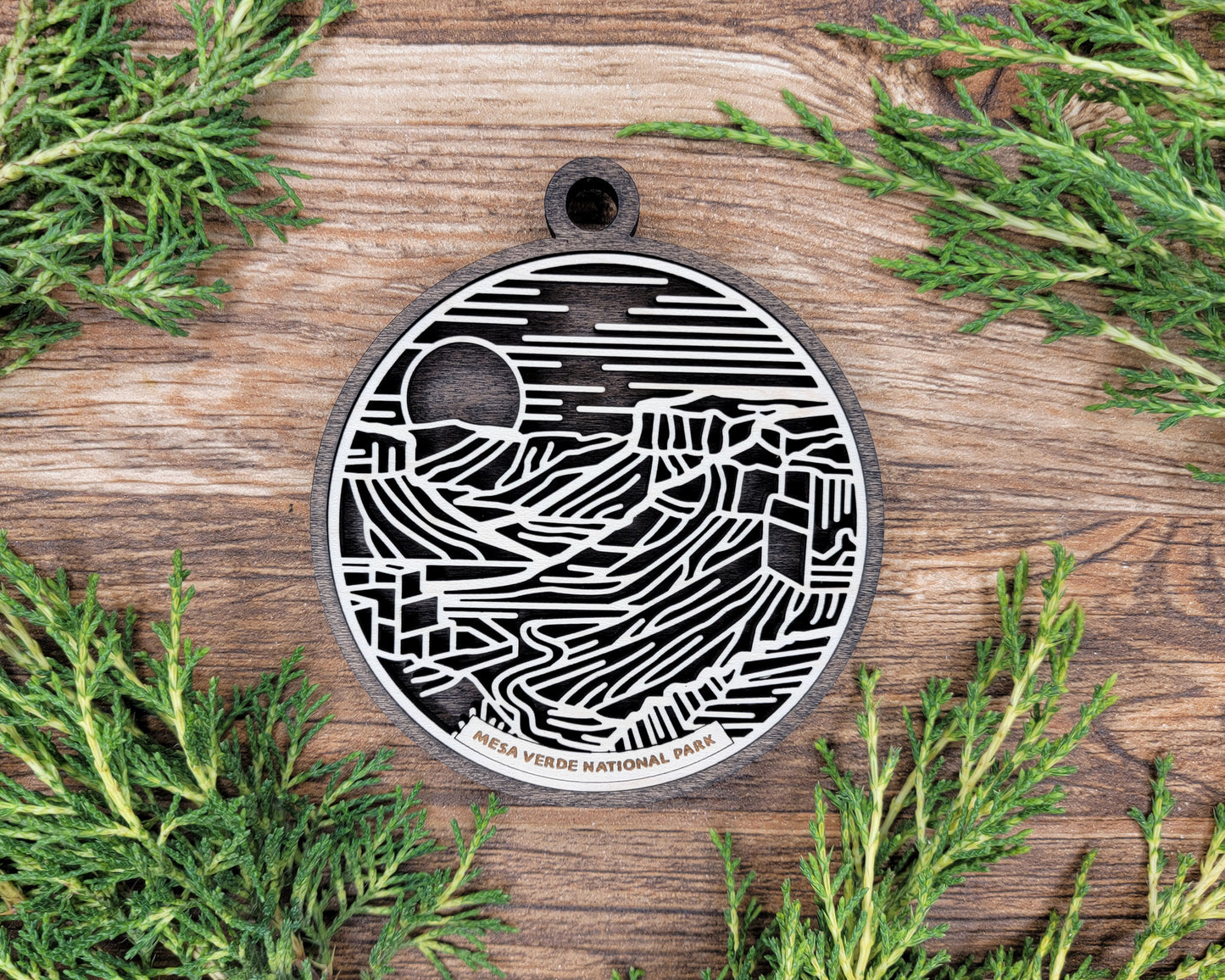 Mesa Verde National Park Line Art Ornament