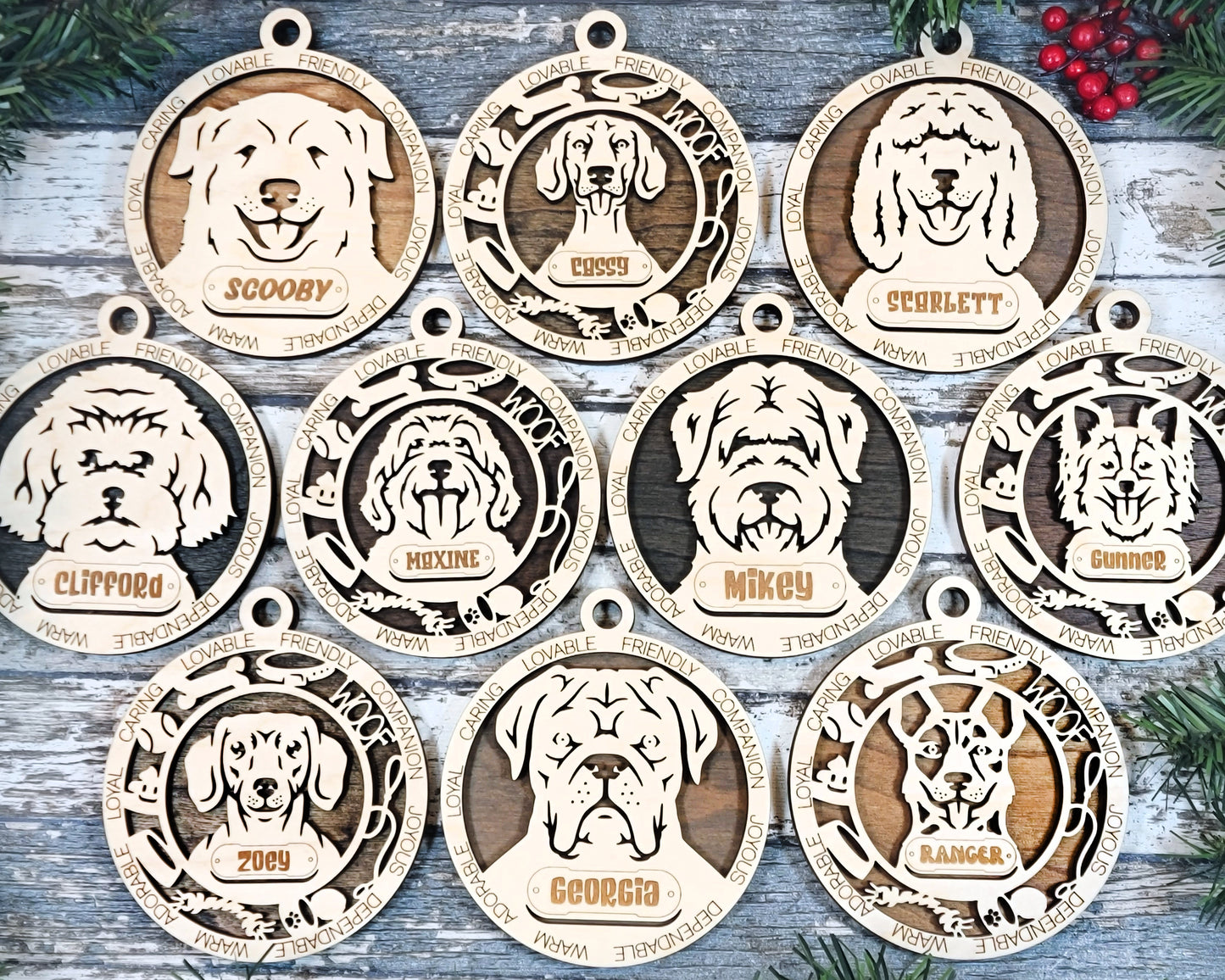 Adorable Dog Ornaments Pack 2