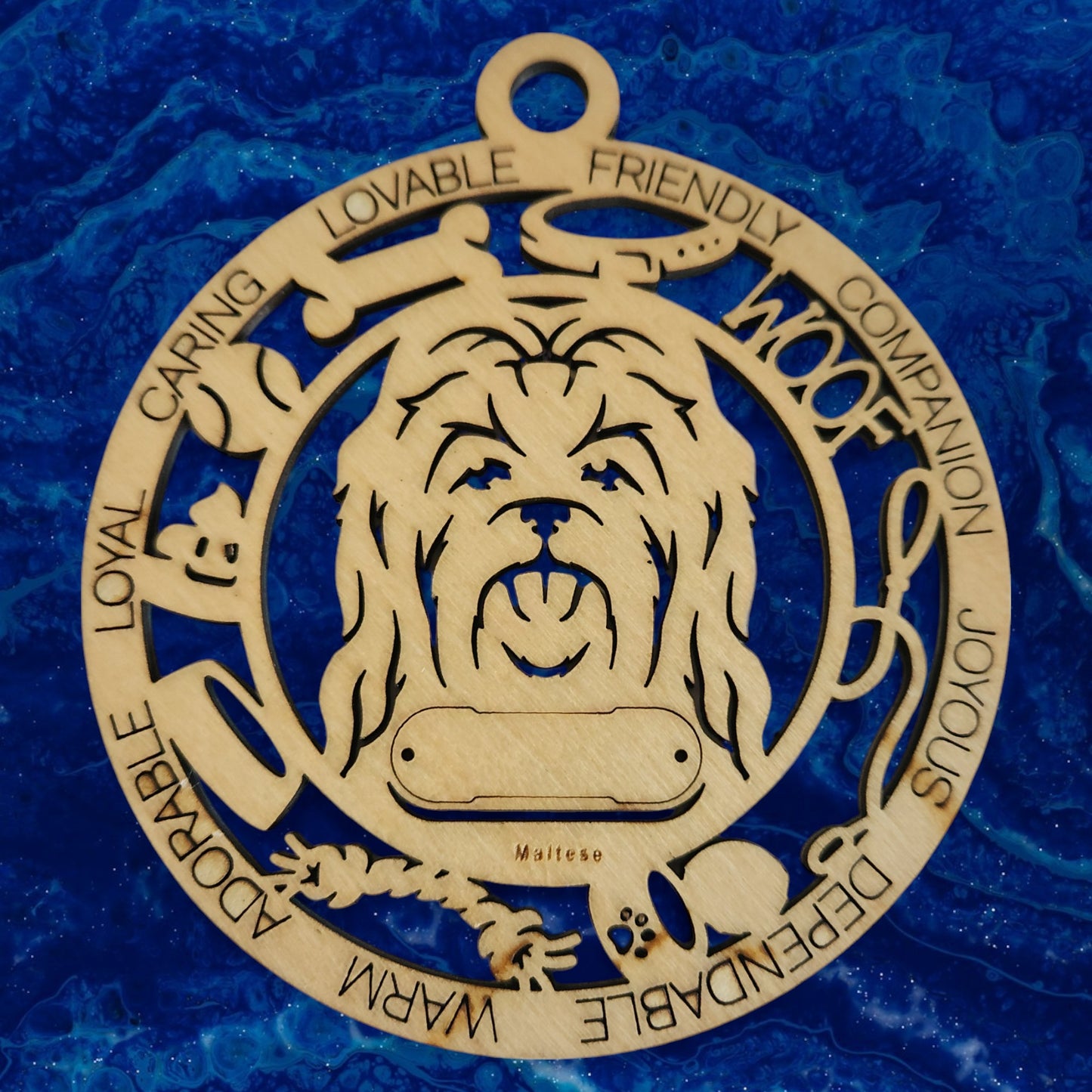 Maltese (Long Hair) Dog Ornament