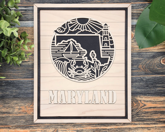 Maryland Heritage Frame Pop Sign