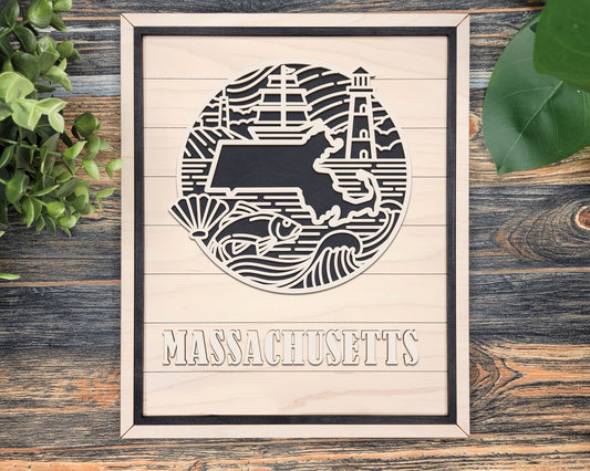 Massachusetts Heritage Frame Pop Sign