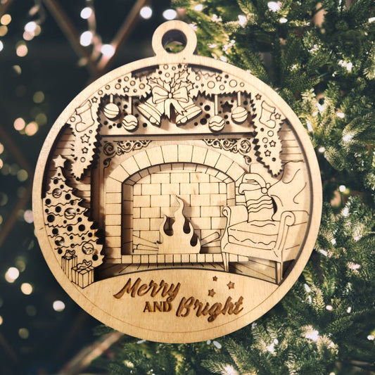 3D Merry and Bright Ornament