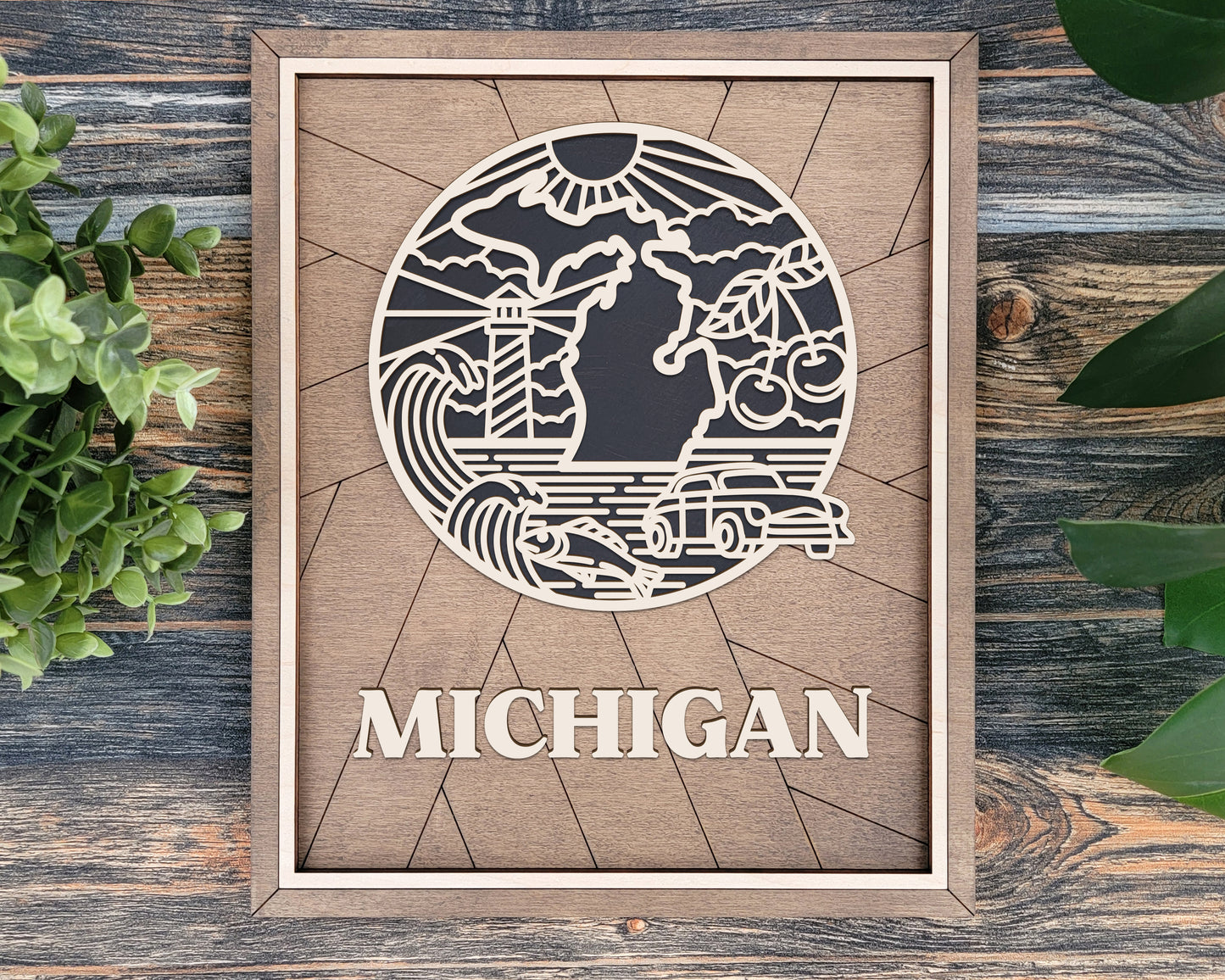 Michigan Heritage Frame Pop Sign