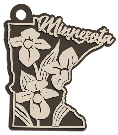 Minnesota State Flower Christmas Ornament