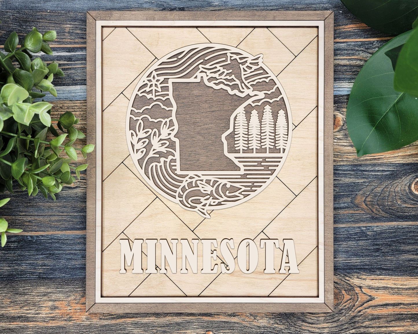 Minnesota Heritage Frame Pop Sign