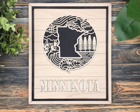 Minnesota Heritage Frame Pop Sign