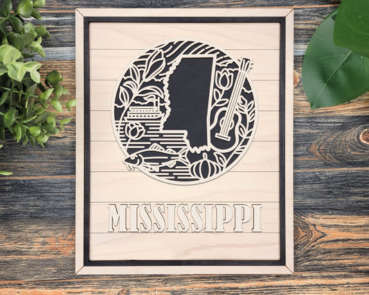 Mississippi Heritage Frame Pop Sign