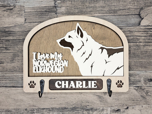 Norwegian Elkhound Leash Holder