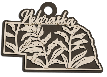 Nebraska State Flower Christmas Ornament