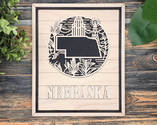 Nebraska Heritage Frame Pop Sign
