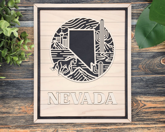 Nevada State Heritage Frame Pop Sign