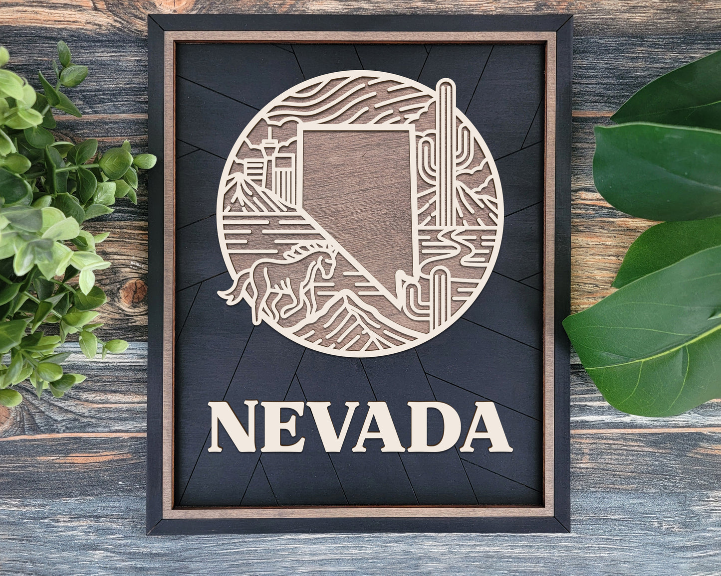 Nevada State Heritage Frame Pop Sign