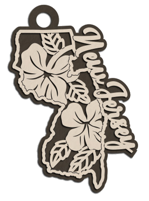 New Jersey State Flower Christmas Ornament