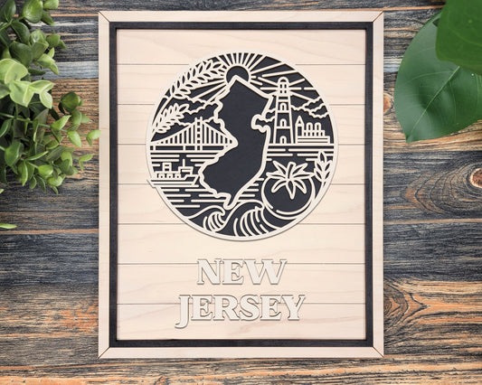 New Jersey Heritage Frame Pop Sign