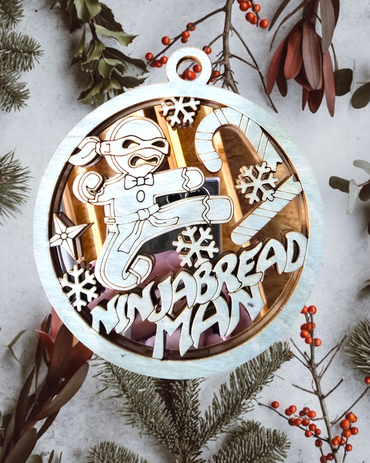 Christmas Fun Pun Ornament -Ninjabread Man