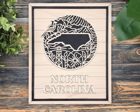 North Carolina Heritage Frame Pop Sign