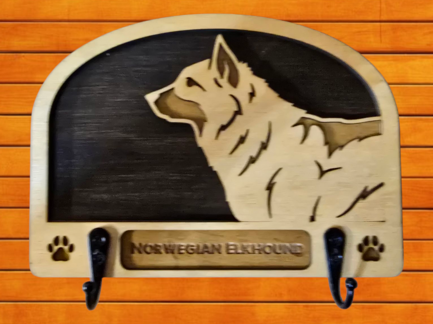 Norwegian Elkhound Leash Holder