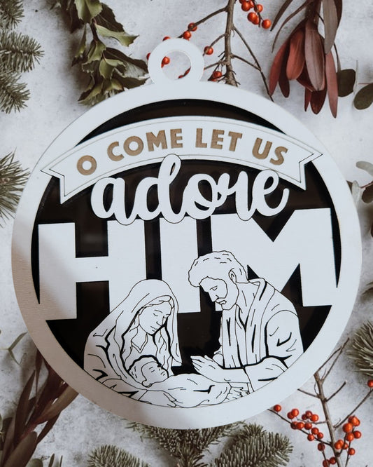 Jesus Series - O Come Let Us Adore Him (Smoke Background)