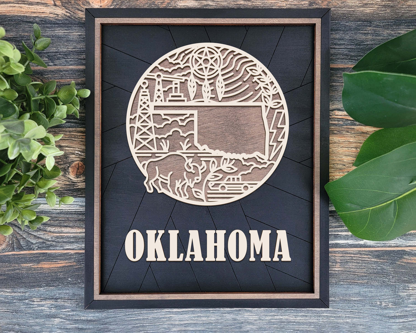 Oklahoma Heritage Frame Pop Sign