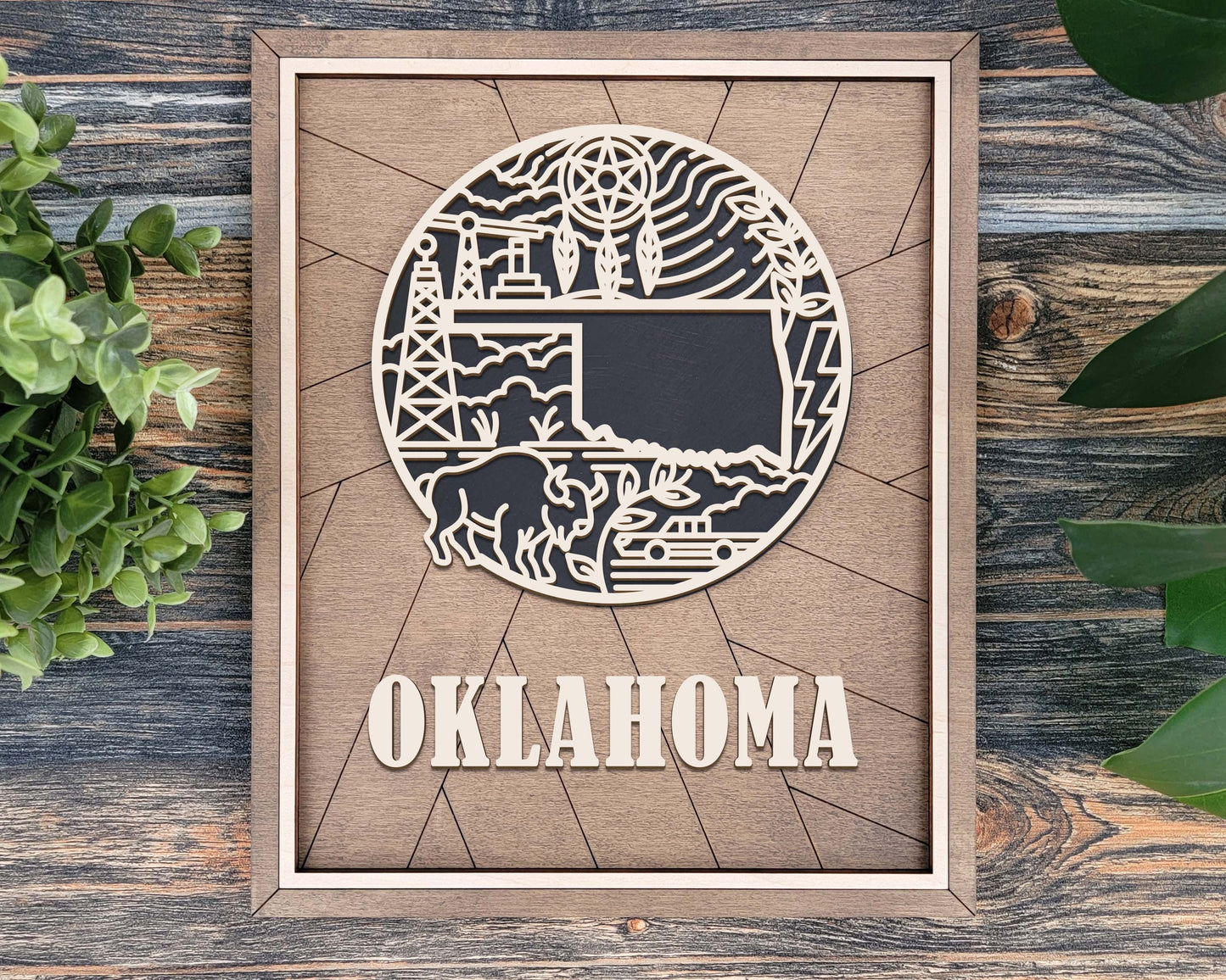 Oklahoma Heritage Frame Pop Sign