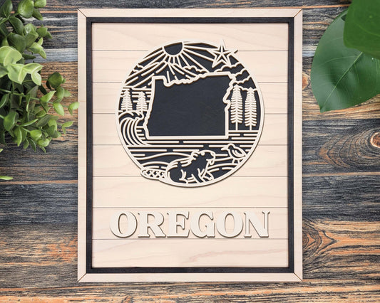 Oregon Heritage Frame Pop Sign