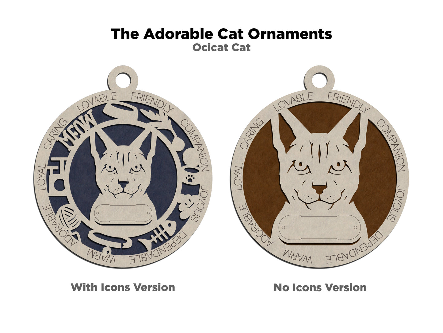 Ocicat Cat Ornament