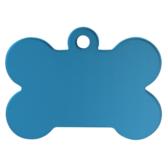 Laserable Anodized Aluminum Bone Pet Tag 1 1/4" 3/4"