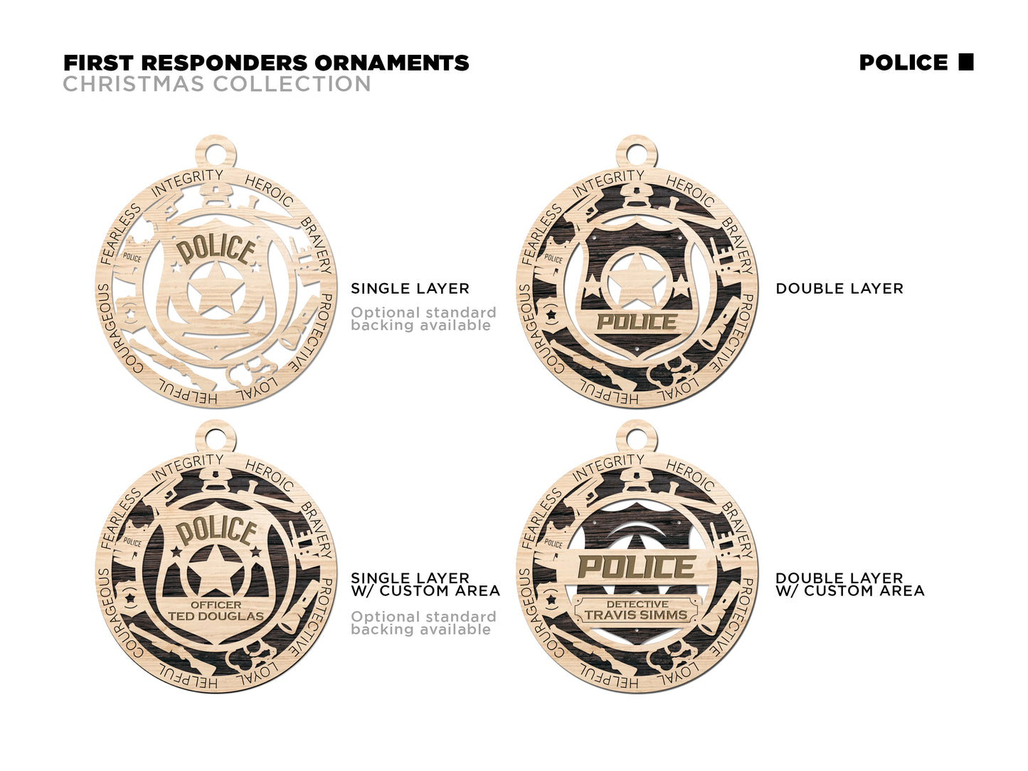 First Responder: Police Ornaments