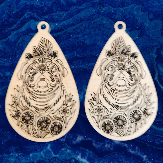 Pug Earrings