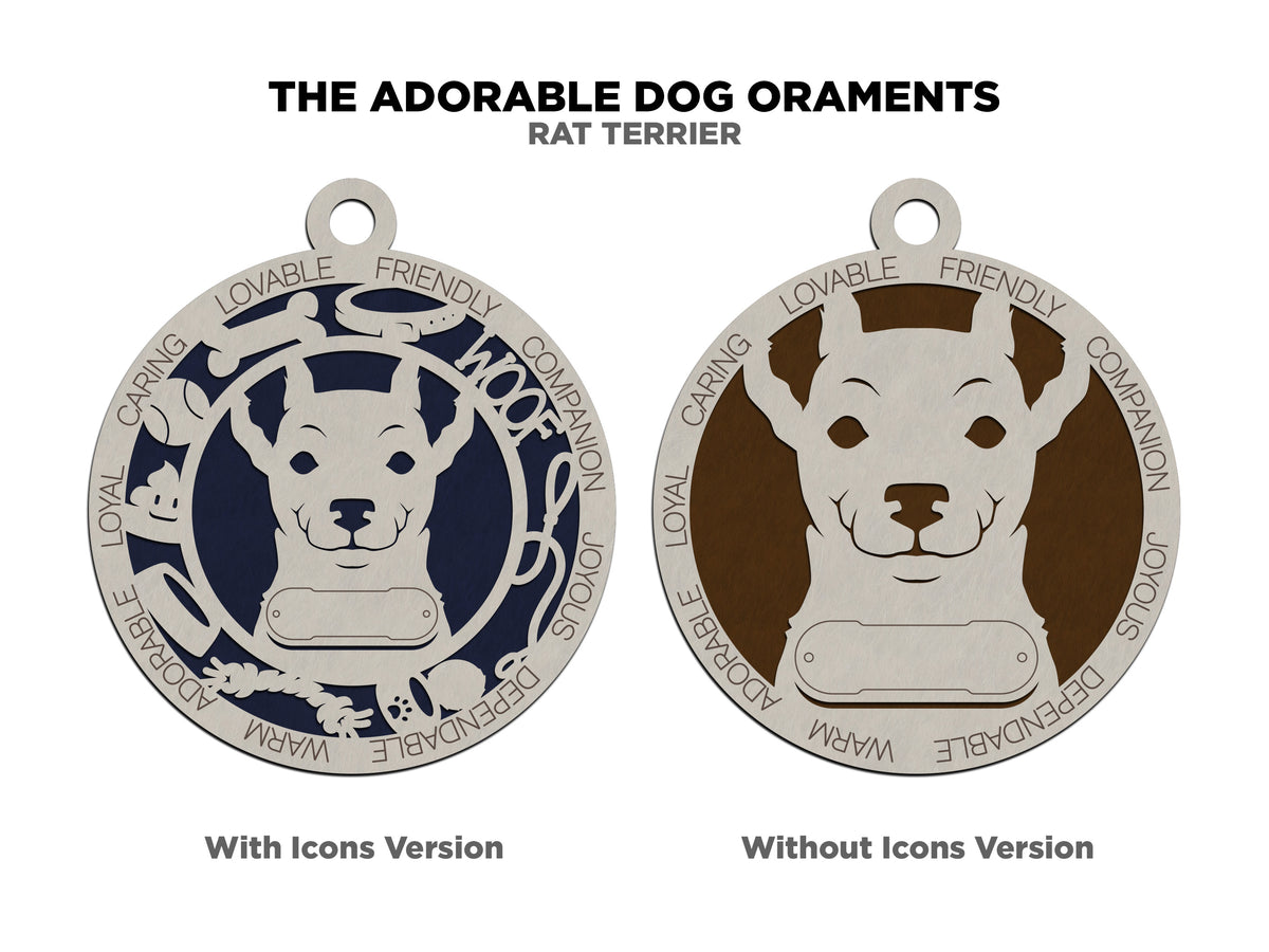 Rat Terrier Dog Ornament (128)