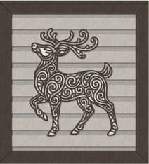 Reindeer 1 Ornamental Outline Frame