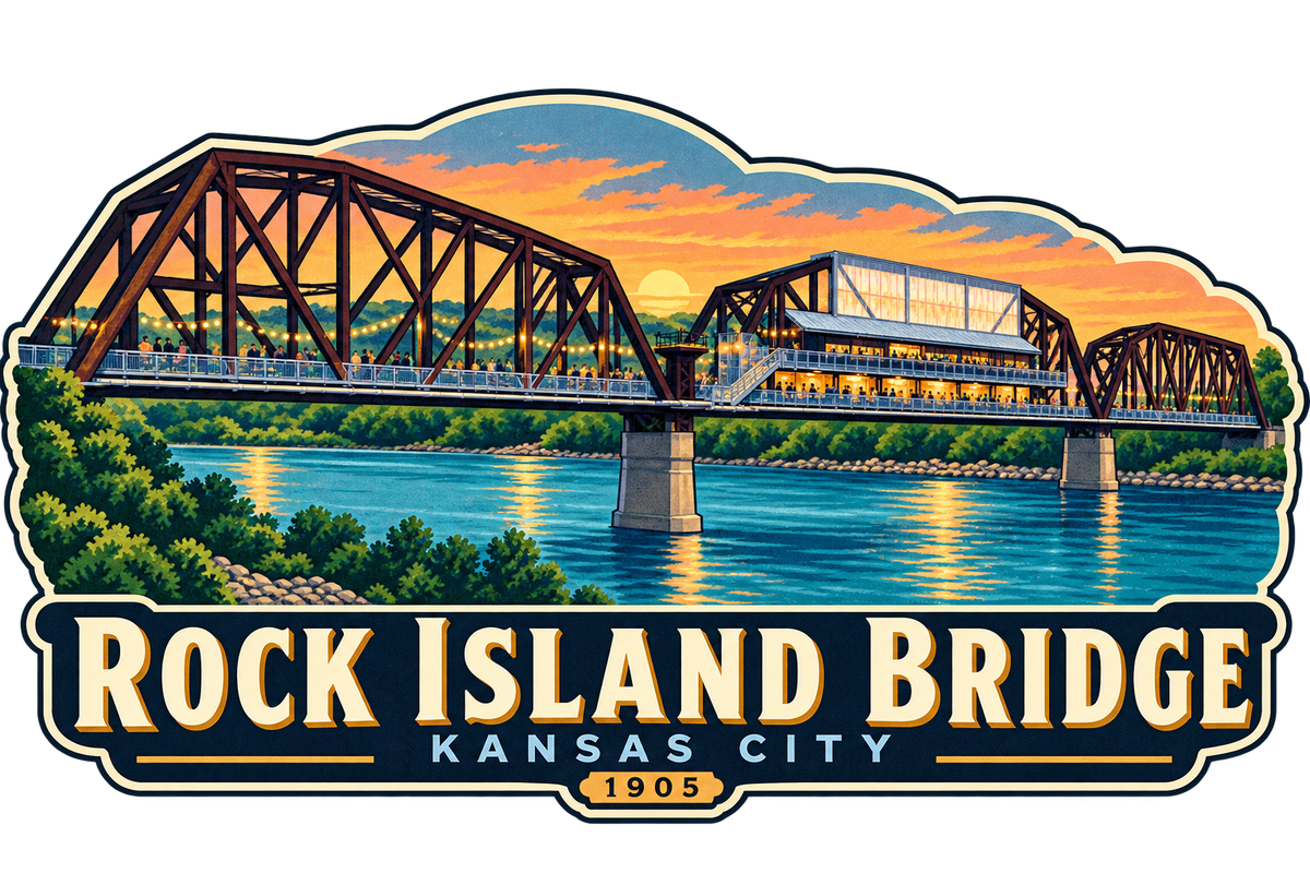 Rock Island Bridge - Illuminated Evening