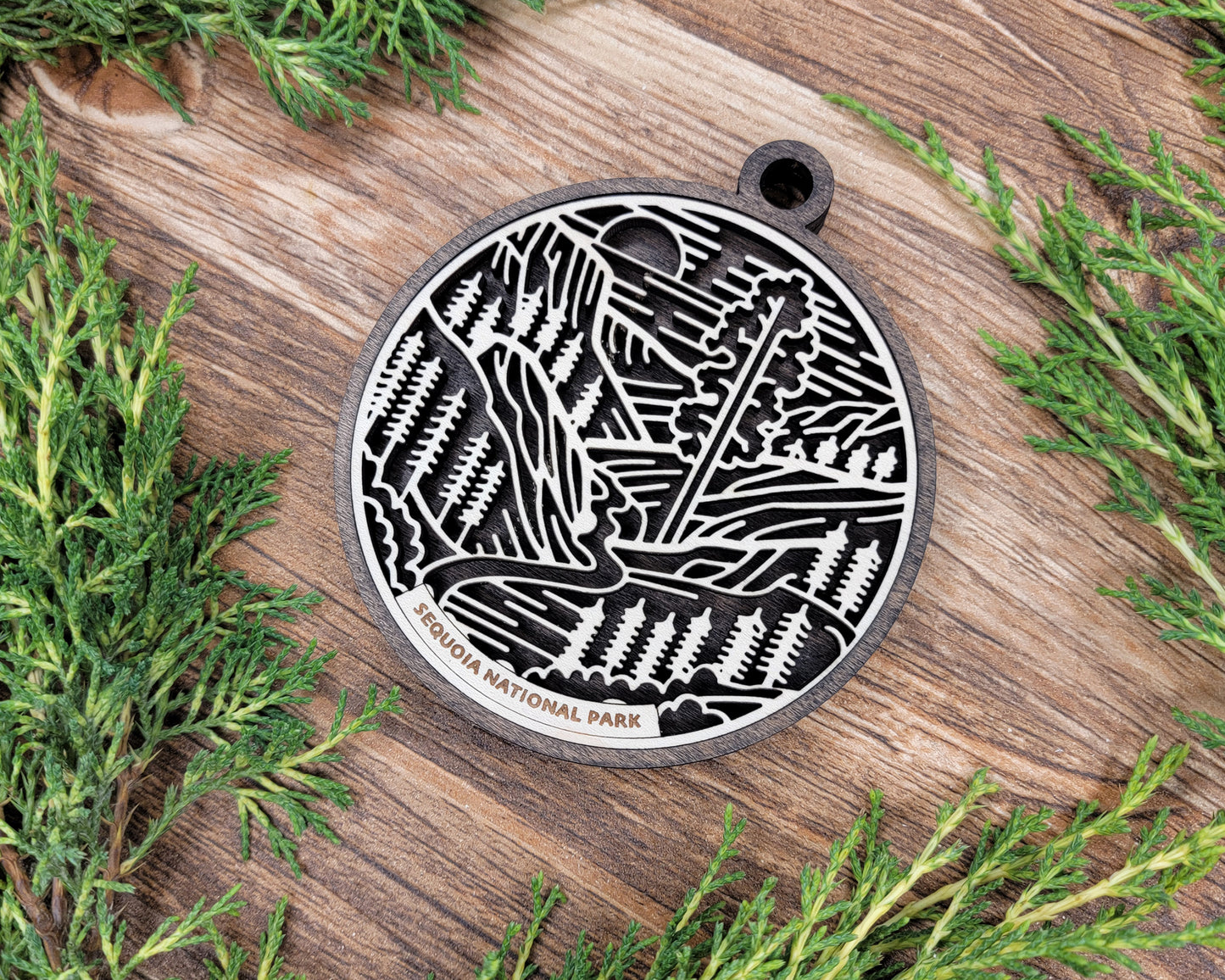 Sequoia National Park Line Art Ornament