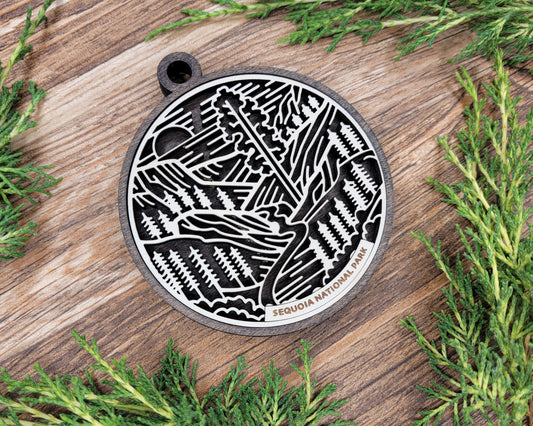 Sequoia National Park Line Art Ornament