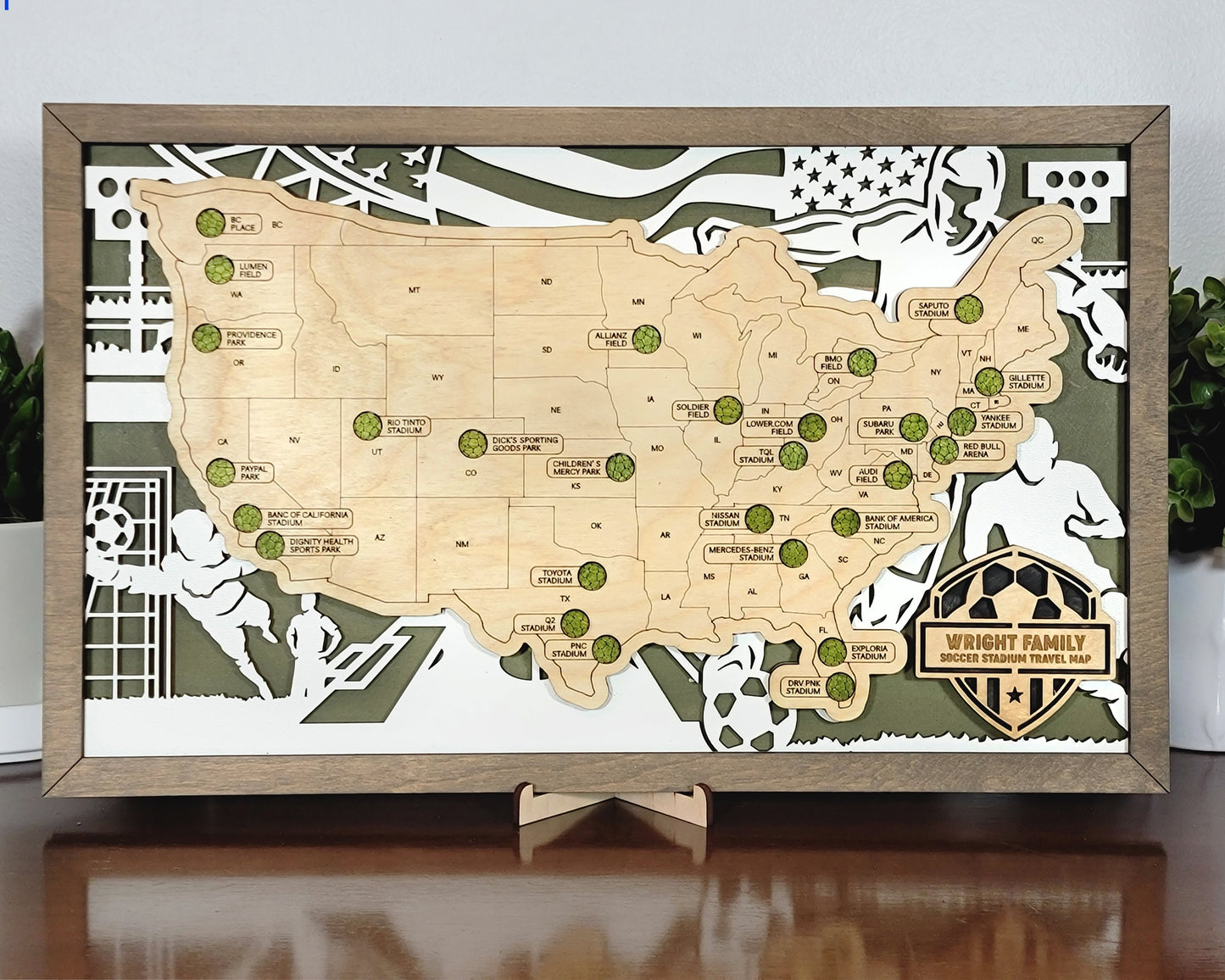 Soccer Stadium Sports Tracker Map