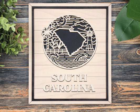 South Carolina Heritage Frame Pop Sign