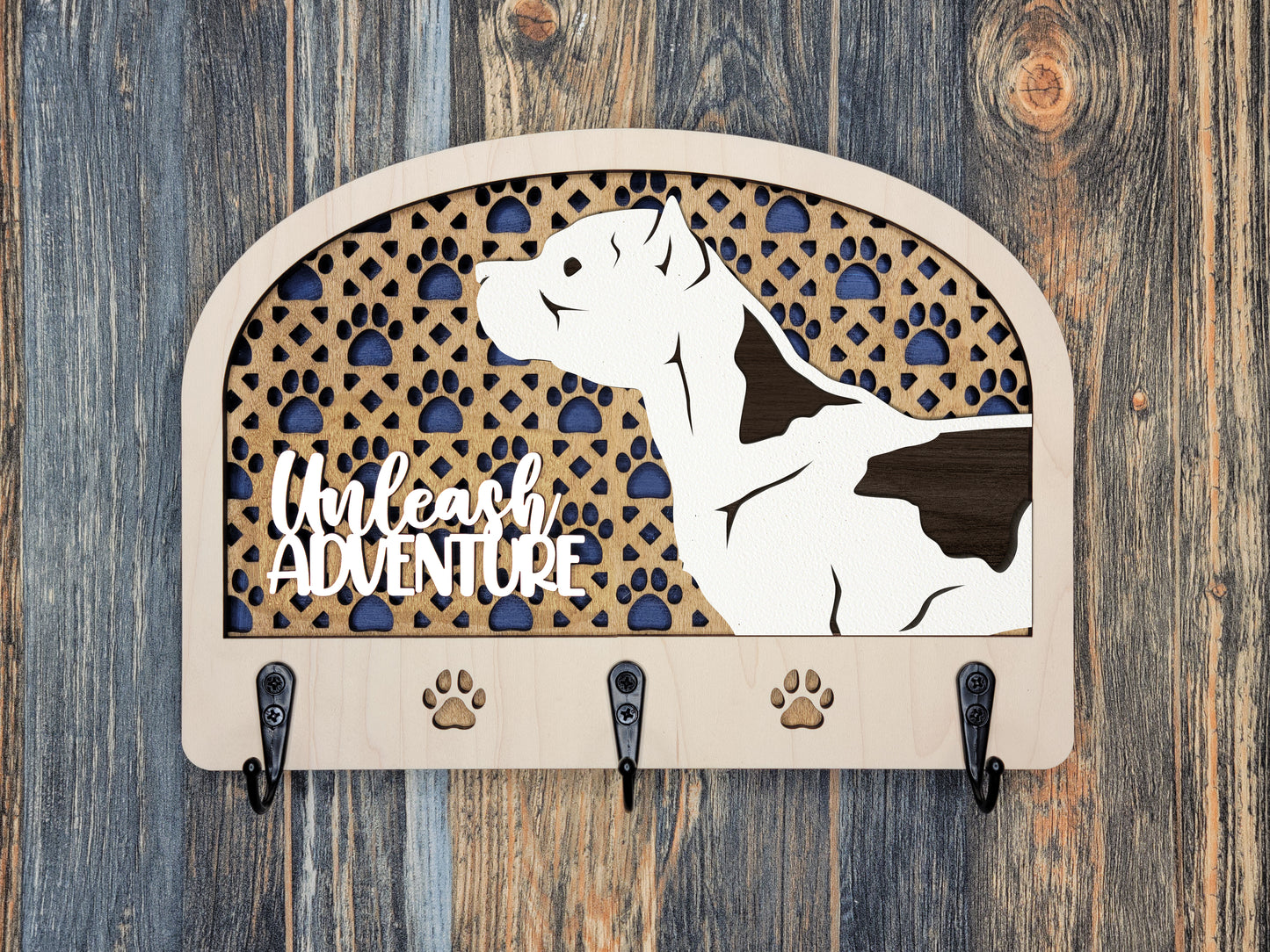 Staffordshire Bull Terrier (Cropped) Leash Holder