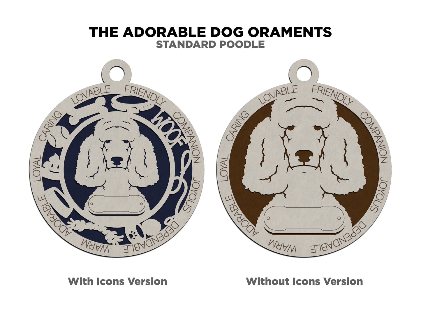 Standard Poodle Dog Ornament