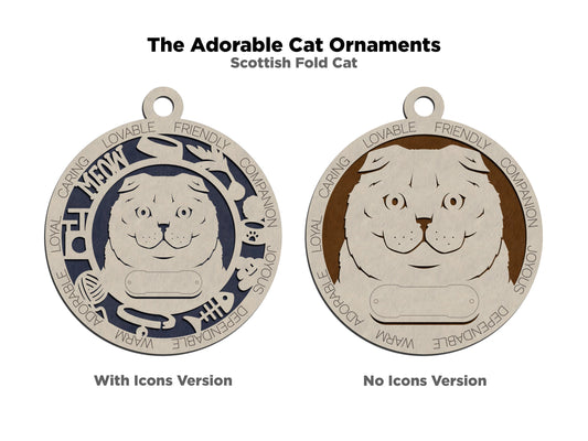 Scottish Fold Cat Ornament