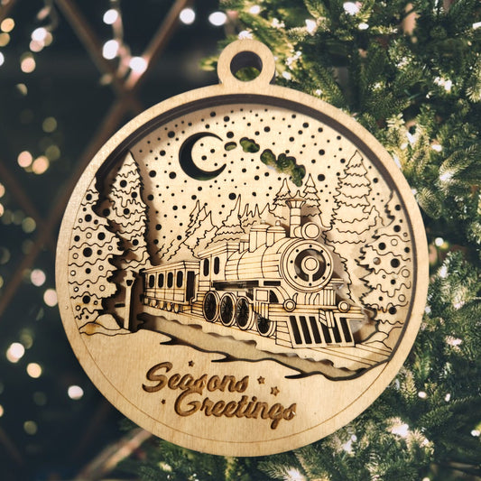 3D Seasons Greetings Ornament