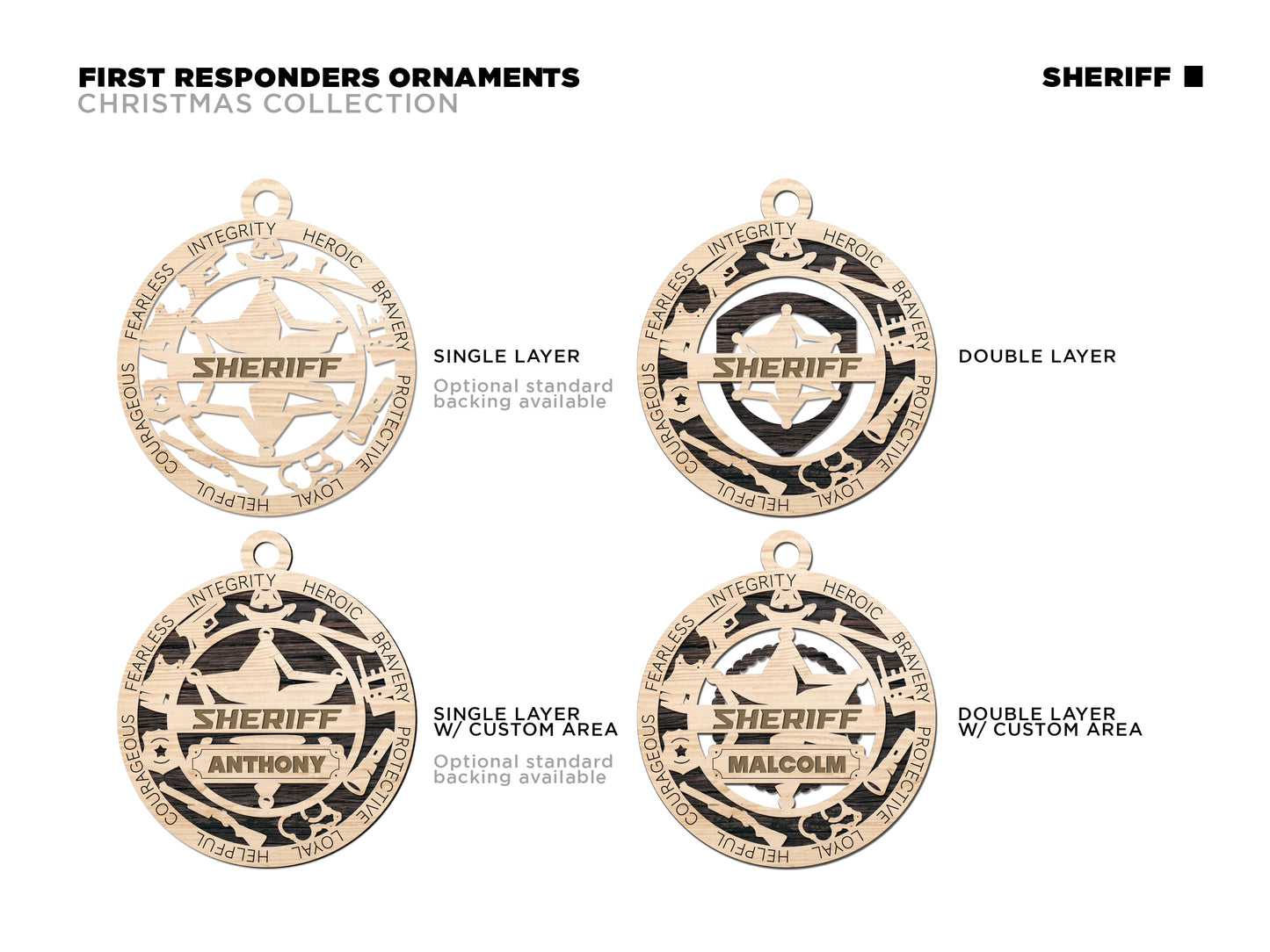 First Responder: Sherrif and Deputy Ornaments
