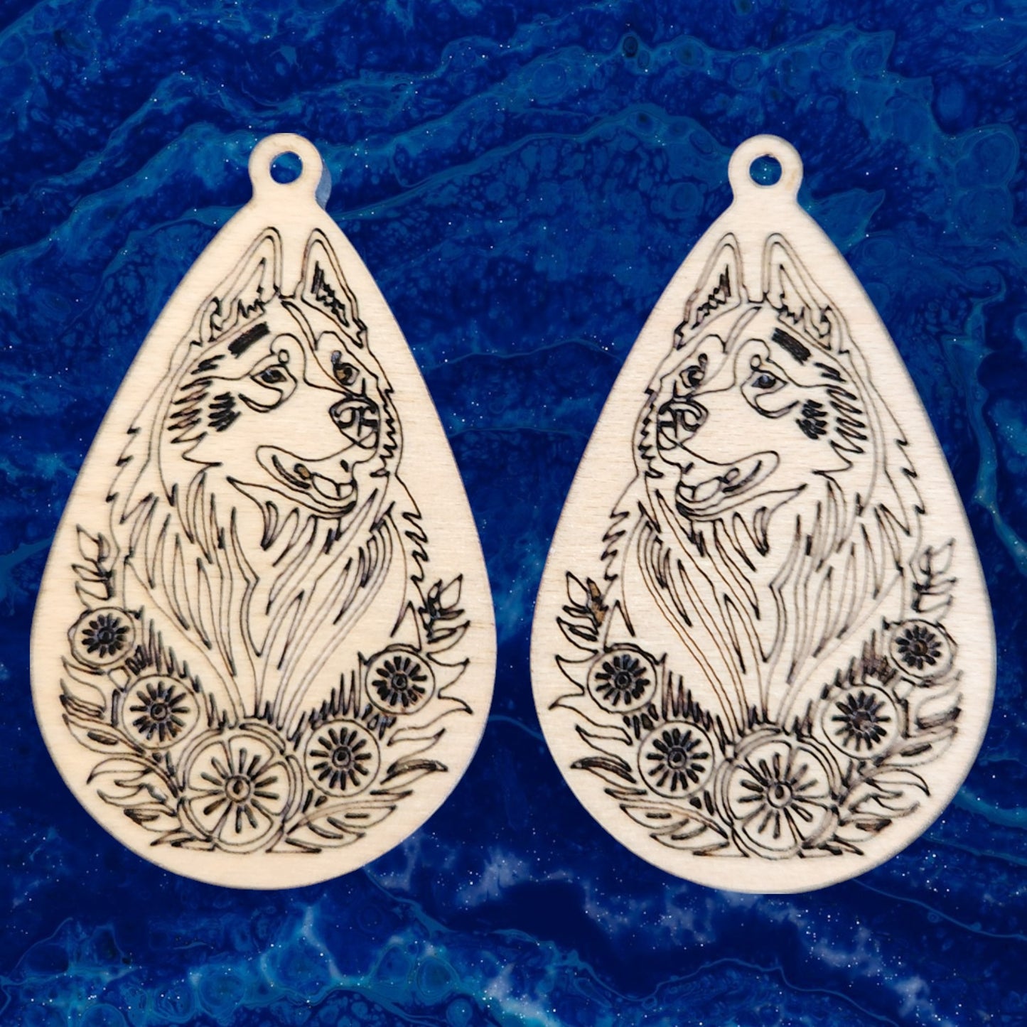 Siberian Husky Earrings