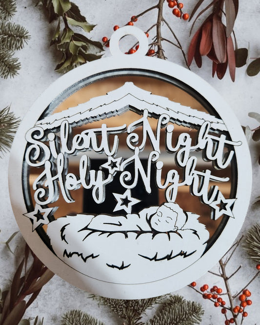 Jesus Series - Silent Night Holy Night (Mirror Background)