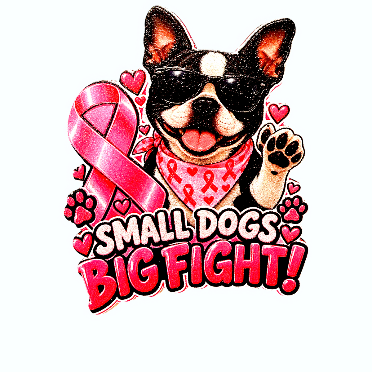 Small Dog Big Fight (2) Magnet